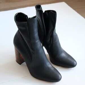 Black Pleather ALDO Booties